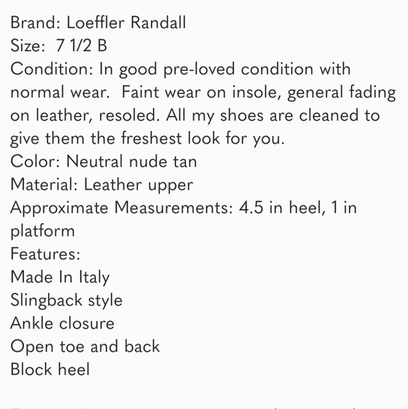 Loeffler Randall Women's Leather Platform Gla Sttappy Wood Sandals Nude Size 7.5 - Picture 11 of 11